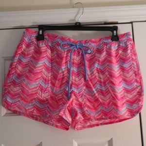 Pink Patterned Vineyard Vines Athletic Shorts